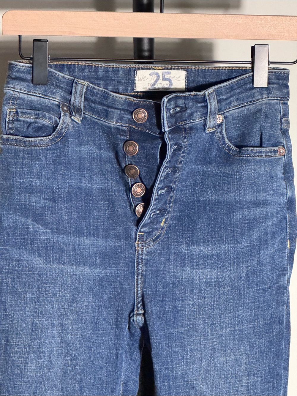 We The Free Bell Bottom Jeans High Rise  Retro Vintage Y2K Sz 25 - Picture 6 of 11